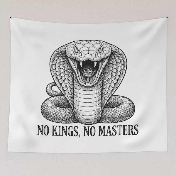 Item preview, No Kings No Masters Cobra Crown Graphic designed and sold by Owcomm.