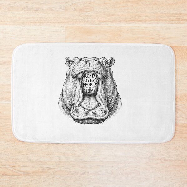 Item preview, Anti Capitalist Profits Over People Hippo Quote designed and sold by Owcomm.