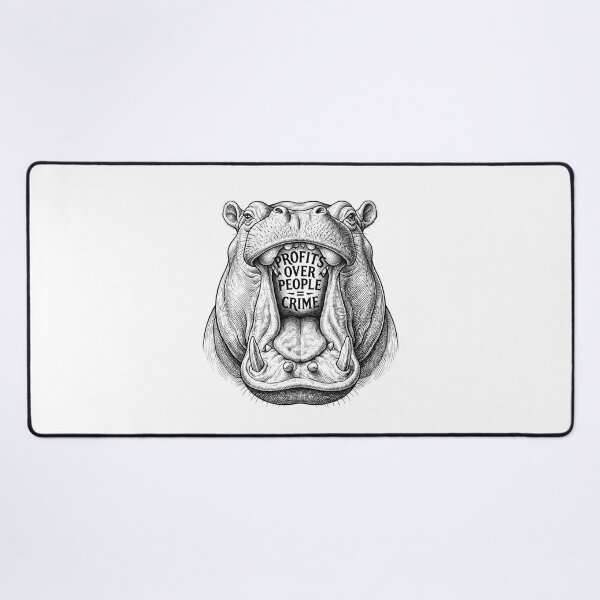 Item preview, Anti Capitalist Profits Over People Hippo Quote designed and sold by Owcomm.