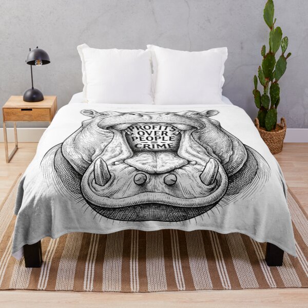 Item preview, Anti Capitalist Profits Over People Hippo Quote designed and sold by Owcomm.