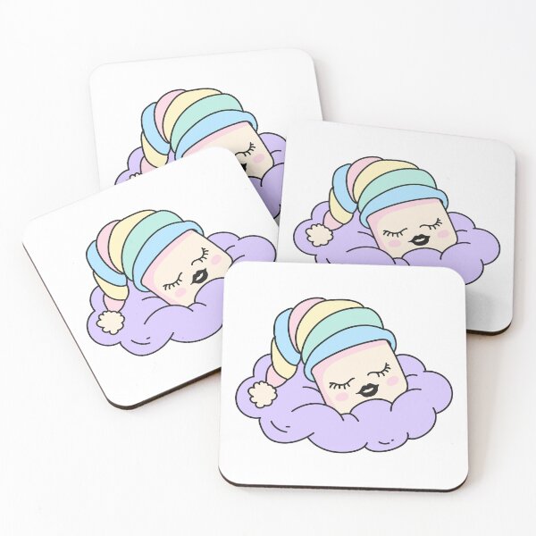 Item preview, Sleepy Marshmallow in Pastel Nightcap – Cute Kawaii Sweet Dreams designed and sold by Deepness2023.