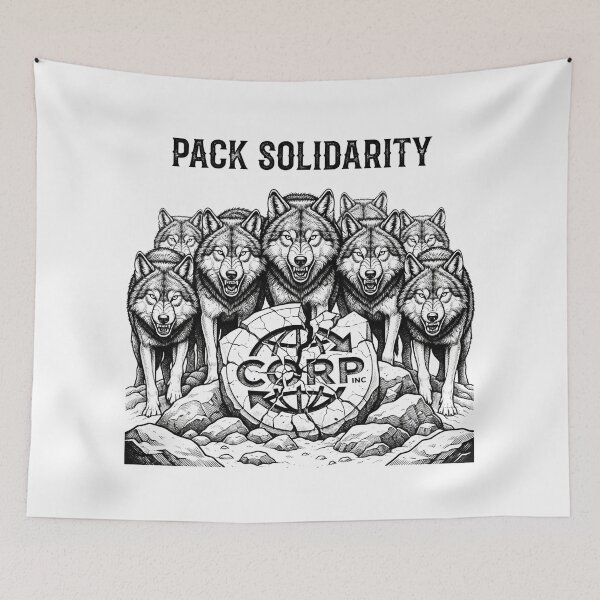 Item preview, Pack Solidarity Anti Capitalist Wolf Pack Design designed and sold by Owcomm.