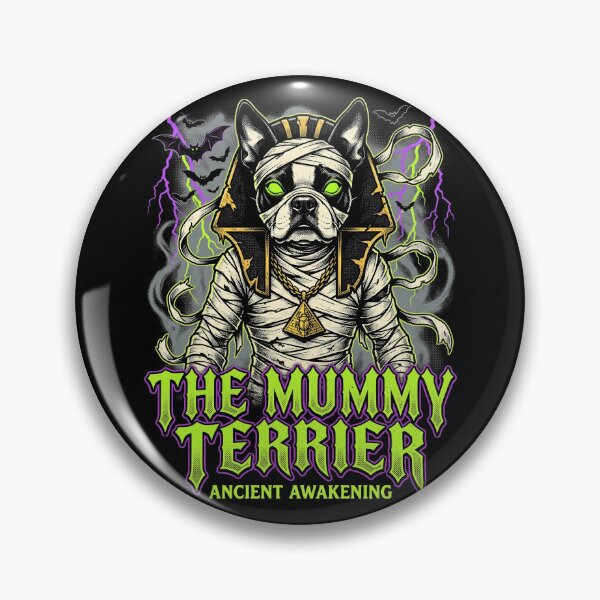 Item preview, Boston Terrier Mummy Halloween 90s Vintage Bootleg Art designed and sold by MTRBSK11.