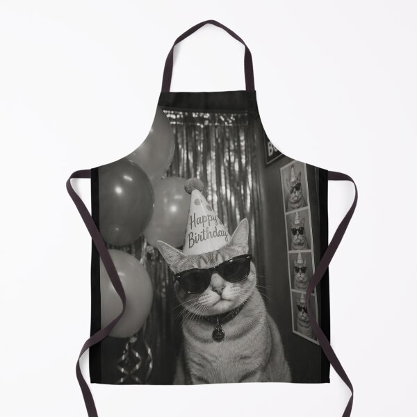 Item preview, Birthday Cat Photobooth Aesthetic Happy Birthday Cool Cat with Sunglasses and Party Hat designed and sold by HYPNK.