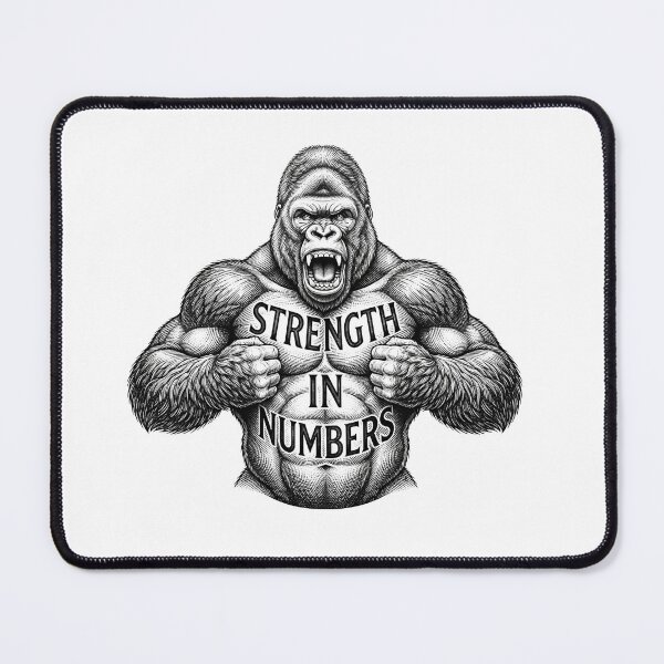 Item preview, Strength In Numbers Gorilla Collective Power Graphic designed and sold by Owcomm.