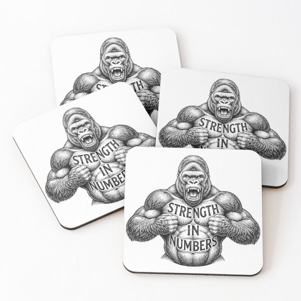 Item preview, Strength In Numbers Gorilla Collective Power Graphic designed and sold by Owcomm.