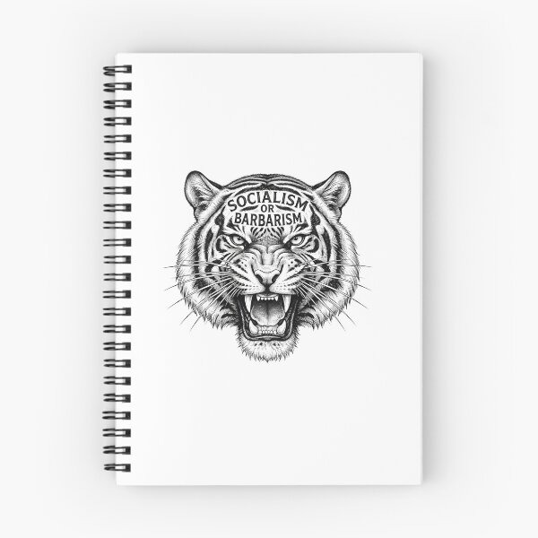 Item preview, Socialism or Barbarism Growl Tiger Vector Illustration    designed and sold by Owcomm.