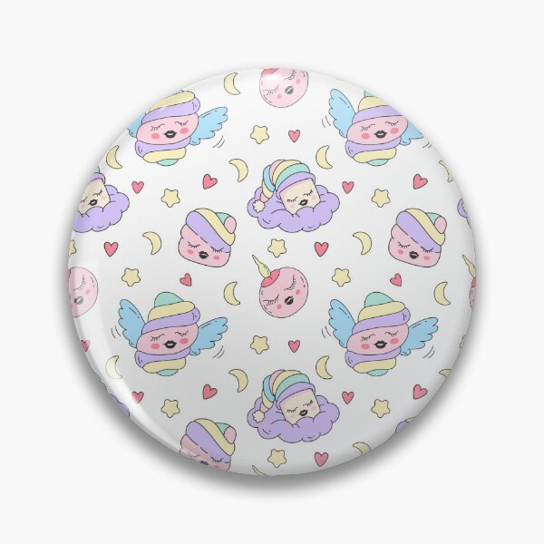 Item preview, Cute sleepy marshmallow pattern – kawaii pastel sweet dreams designed and sold by Deepness2023.