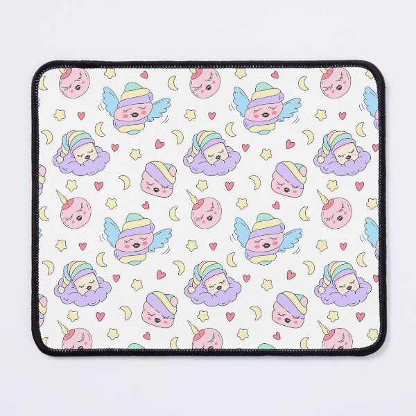 Item preview, Cute sleepy marshmallow pattern – kawaii pastel sweet dreams designed and sold by Deepness2023.