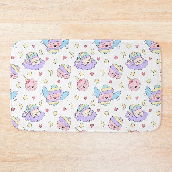 Item preview, Cute sleepy marshmallow pattern – kawaii pastel sweet dreams designed and sold by Deepness2023.