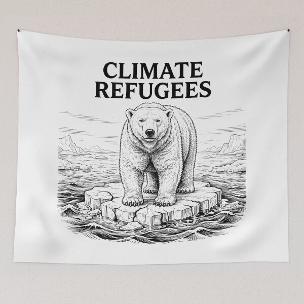 Item preview, Polar Bear On Melting Ice Climate Change designed and sold by Owcomm.