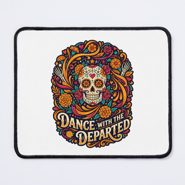 Item preview, Dance With The Departed Dia De Los Muertos Skull - Day of the Dead - Psychedelic Skull designed and sold by VibranPalette.