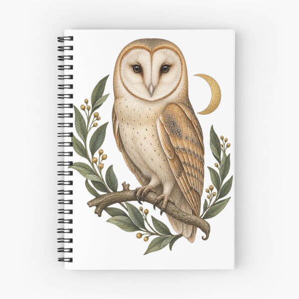 Item preview, Barn Owl and Golden Moon designed and sold by Nurple Art.