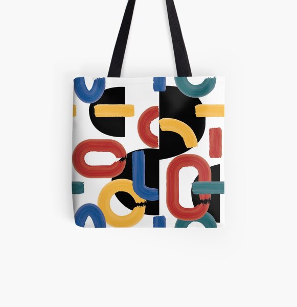 abstract mondrien All Over Print Tote Bag