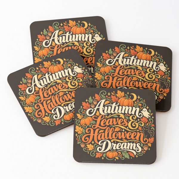 Item preview, Autumn Leaves & Halloween Dreams | Cozy Fall Pumpkin Ghost Black Cat Halloween Aesthetic Design designed and sold by K3DreamKreations .