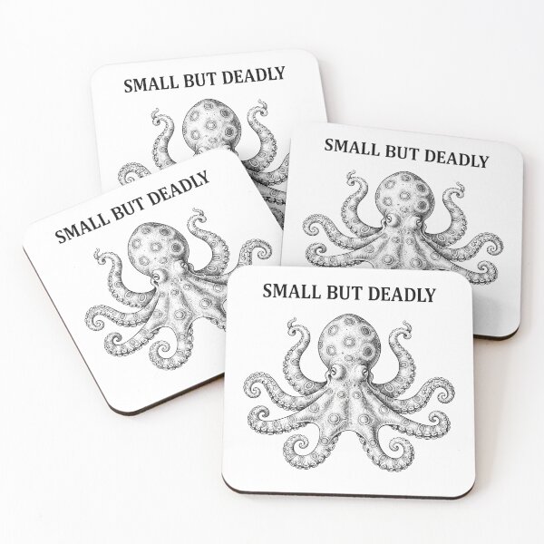 Item preview, Small But Deadly Vintage Octopus Quote Graphic designed and sold by Owcomm.