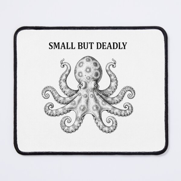 Item preview, Small But Deadly Vintage Octopus Quote Graphic designed and sold by Owcomm.