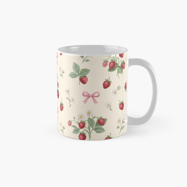 Item preview, Wild Strawberries and Pink Ribbon Pattern designed and sold by tropicaltee.