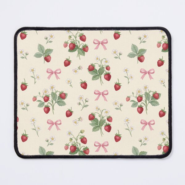 Item preview, Wild Strawberries and Pink Ribbon Pattern designed and sold by tropicaltee.