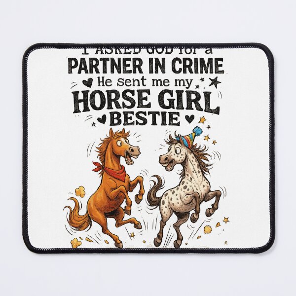 Item preview, Horse Girl Bestie Partner In Crime Funny Horses designed and sold by justinhmorton.