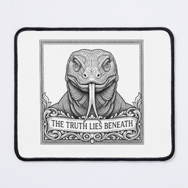 Item preview, The Truth Lies Beneath Lizard Quote Illustration designed and sold by Owcomm.