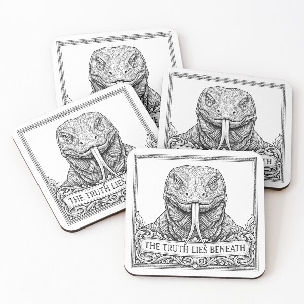 Item preview, The Truth Lies Beneath Lizard Quote Illustration    designed and sold by Owcomm.