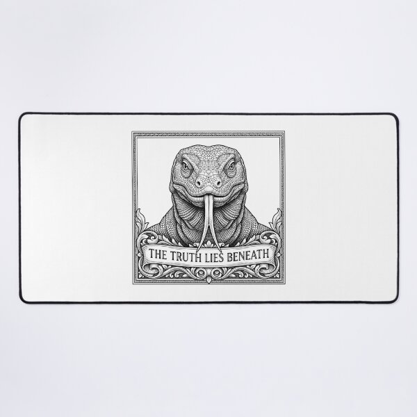 Item preview, The Truth Lies Beneath Lizard Quote Illustration designed and sold by Owcomm.