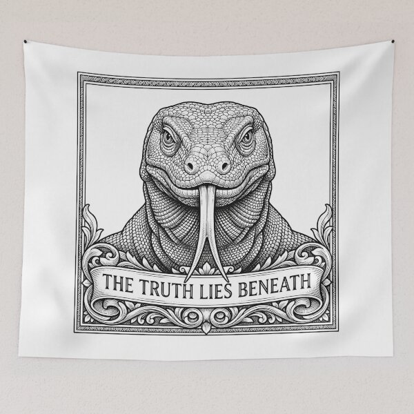 Item preview, The Truth Lies Beneath Lizard Quote Illustration    designed and sold by Owcomm.