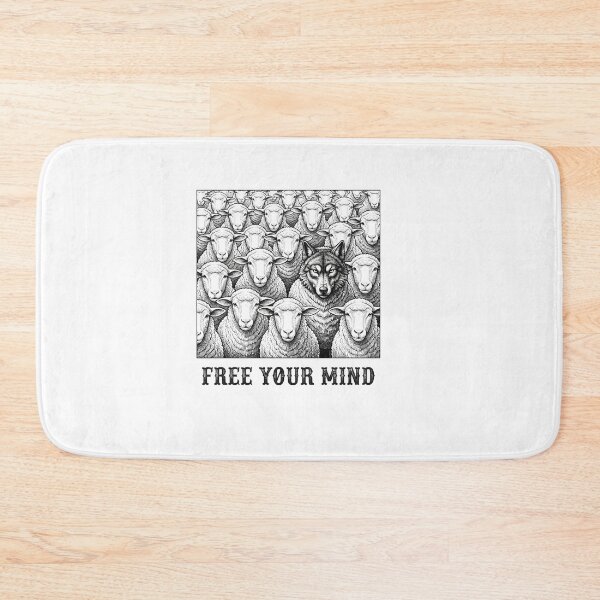 Item preview, Free Your Mind Anti Capitalist Wolf    designed and sold by Owcomm.