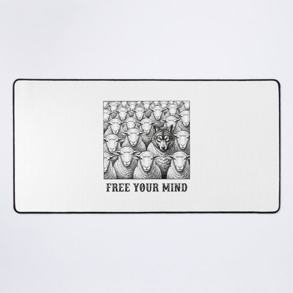 Item preview, Free Your Mind Anti Capitalist Wolf designed and sold by Owcomm.