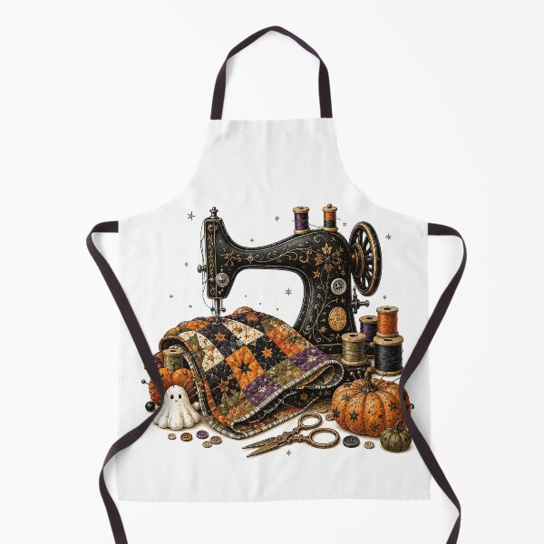 Item preview, Spooky Sewing Machine Halloween Quilt designed and sold by justinhmorton.