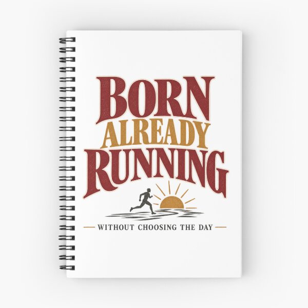 Item preview, Born Already Running - Motivational Vintage Typography designed and sold by QCena.