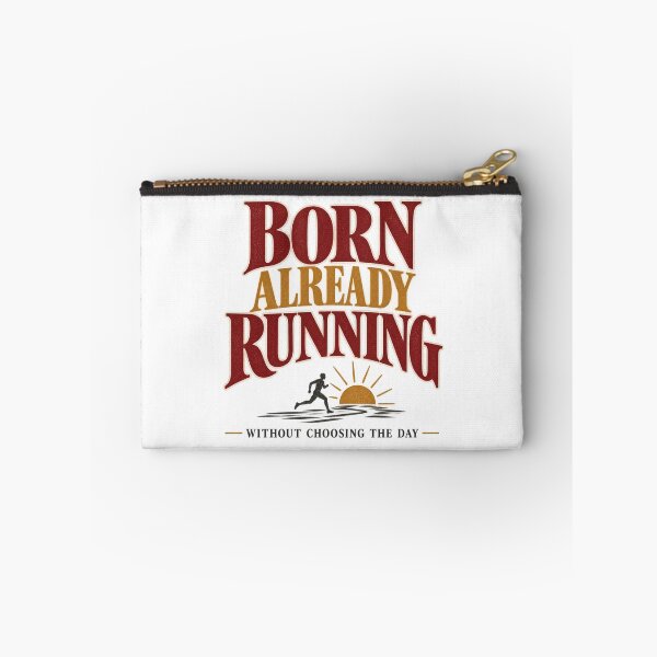 Item preview, Born Already Running - Motivational Vintage Typography designed and sold by QCena.