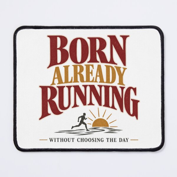 Item preview, Born Already Running - Motivational Vintage Typography designed and sold by QCena.