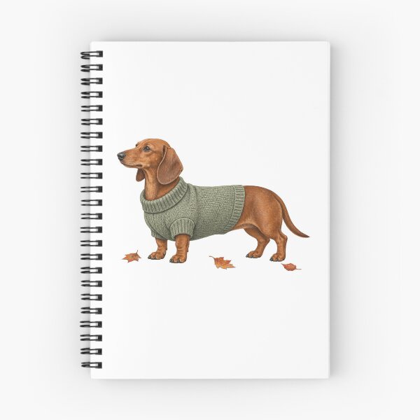 Item preview, Dachshund in an Autumn Sweater designed and sold by Nurple Art.