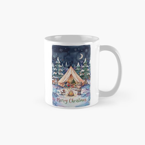 Item preview, Cozy Vintage Christmas Camping Under the Stars designed and sold by LavIsInTheAir.