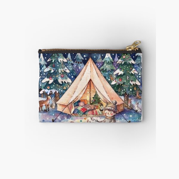 Item preview, Cozy Vintage Christmas Camping Under the Stars designed and sold by LavIsInTheAir.