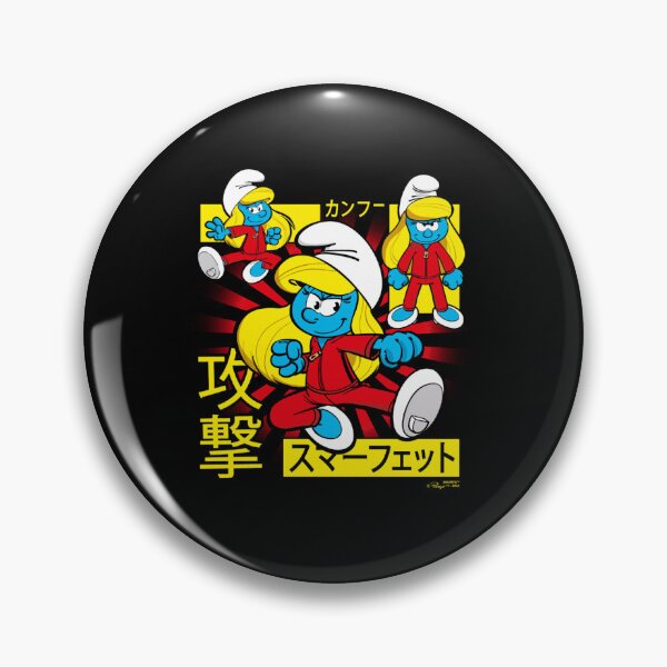 Item preview, The Smurfs Epic Kung Fu Smurfette Collage Kanji Retro Logo Essential  designed and sold by circliqueart.