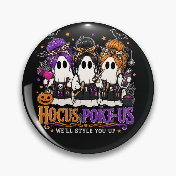 Item preview, Hocus Poke-Us Hairstylist Ghosts Halloween designed and sold by justinhmorton.
