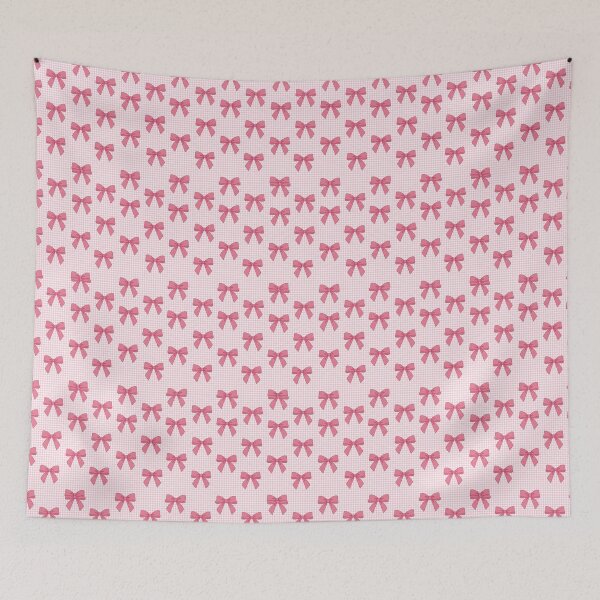 Item preview, Pastel Pink Gingham and Ribbon Bows designed and sold by tropicaltee.