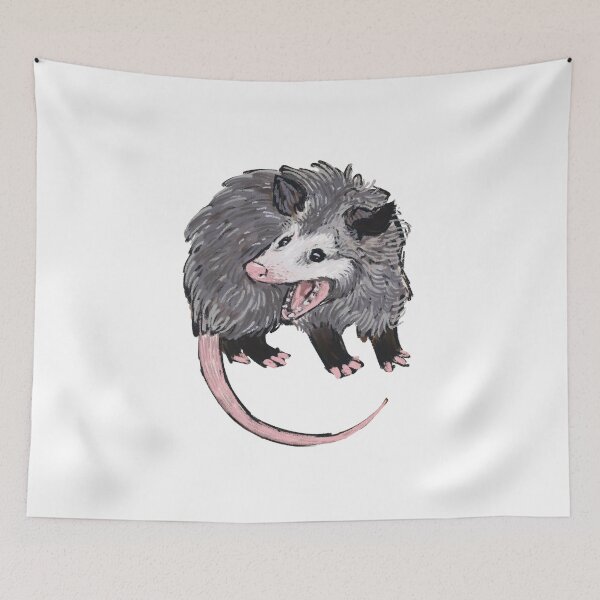 Item preview, Screaming Opossum Illustration designed and sold by Dromiba.