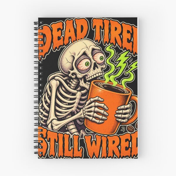 Item preview, Dead Tired Still Wired: Funny Coffee Skeleton designed and sold by Artul.