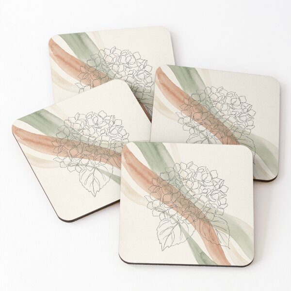 Item preview, Hydrangea Cluster Ribbon Bands | Sage Terracotta Botanical Wall Art designed and sold by Zaramodo.