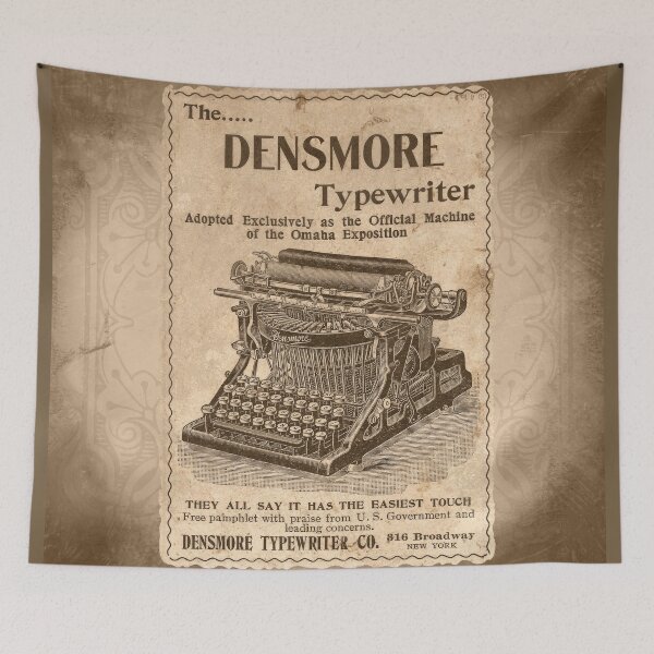 Item preview, Vintage Densmore Typewriter Advertisement Antique Print Orange-Tinted designed and sold by Ghoul Enterprises.