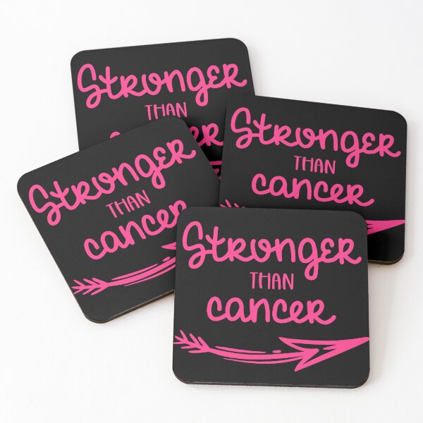 Item preview, 'Stronger Than Cancer' - Vibrant Pink Motivational Inspirational Quote designed and sold by DEC02.