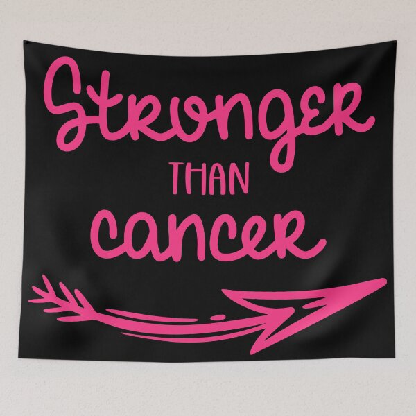 Item preview, 'Stronger Than Cancer' - Vibrant Pink Motivational Inspirational Quote designed and sold by DEC02.