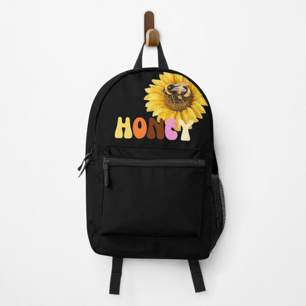 Item preview, honey retro groovy 70s sunflower bee typography designed and sold by stileepensieri.
