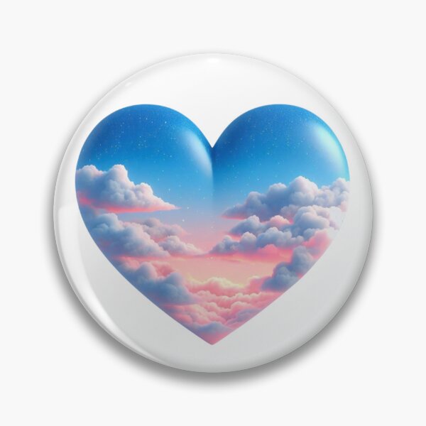 Item preview, Aesthetic Blue Sky Cloud Heart Design designed and sold by TheRealmArt.