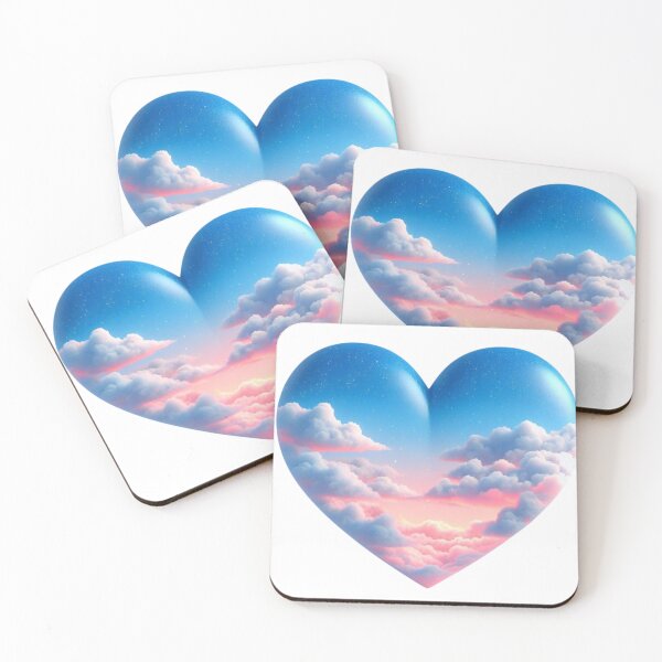 Item preview, Aesthetic Blue Sky Cloud Heart Design designed and sold by TheRealmArt.