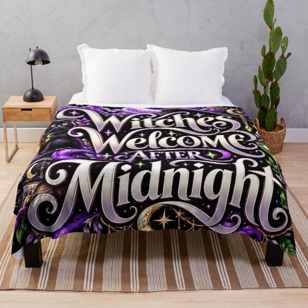 Item preview, Witches Welcome After Midnight | Witchy Halloween Black Cat Moon Magic Gothic Design designed and sold by K3DreamKreations .